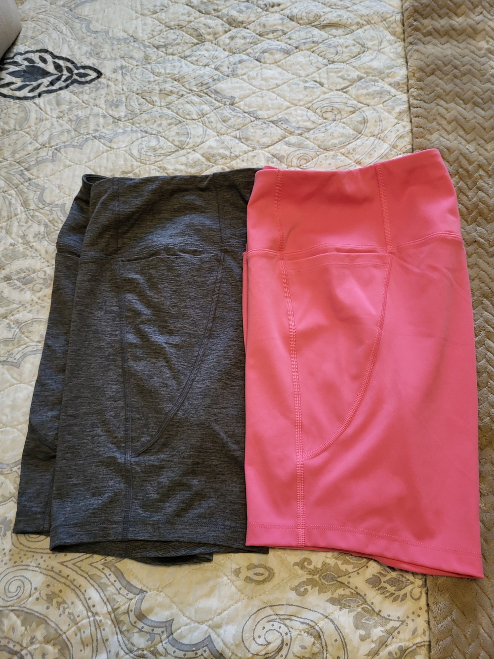 Athletic Works Women's Bike Shorts Duo - Hot Pink & Charcoal